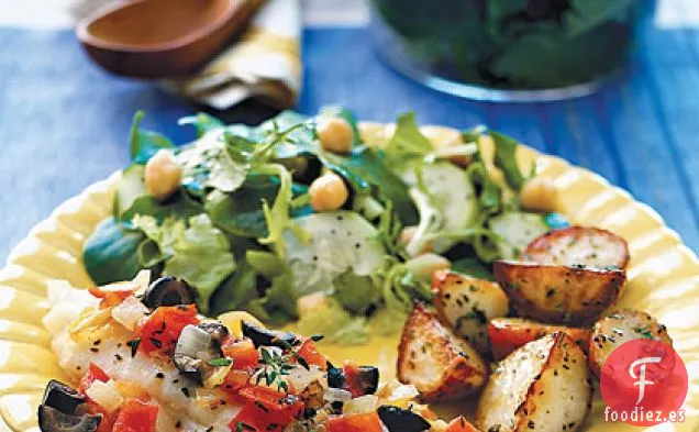 Pargo con Tomate y Aceitunas