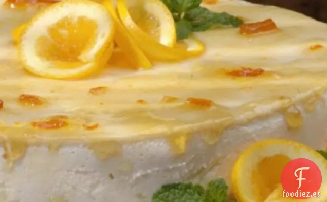 Receta de Tarta de Queso de Naranja Glaseada con Mermelada