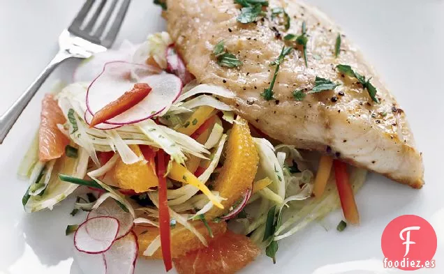 Pargo Rojo con Ensalada de Cítricos e Hinojo