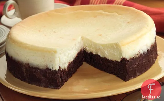 Pastel de Queso con Fondo de Brownie