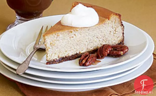 Tarta de queso de melaza y jengibre