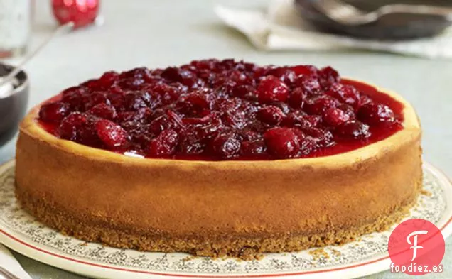 Tarta de Queso con Canela y Arándanos