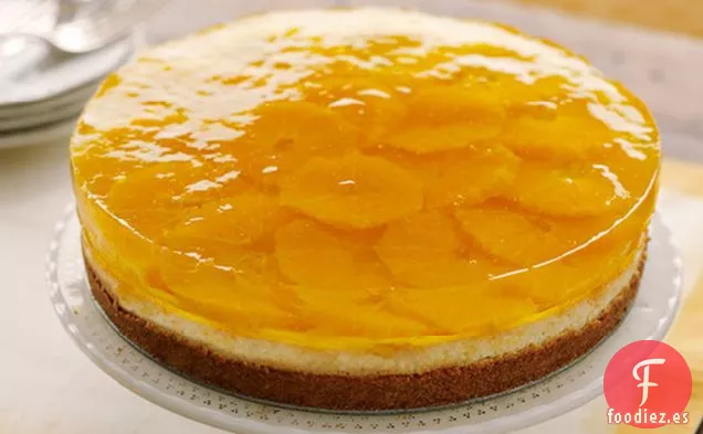 Tarta de Queso en Capas de Gelatina Cítrica