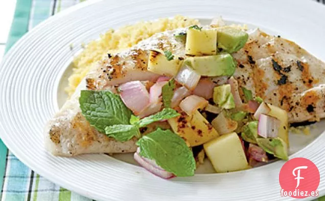 Pargo con Salsa de Mango a la Parrilla
