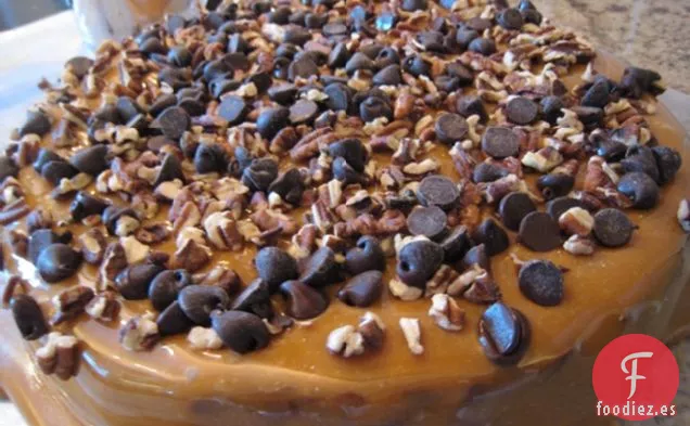 Oh She Glow's Brownie Pastel de Nueces con Caramelo y Caramelo