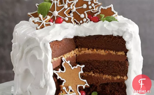 Pastel de Caramelo con Pan de Jengibre y Chocolate