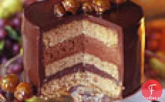 Tarta De Castañas De Chocolate Con Mousse De Coñac De Chocolate