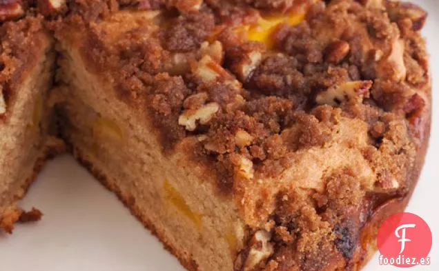 Receta de Pastel De Café De Melocotón sin Gluten Con Cobertura De Streusel