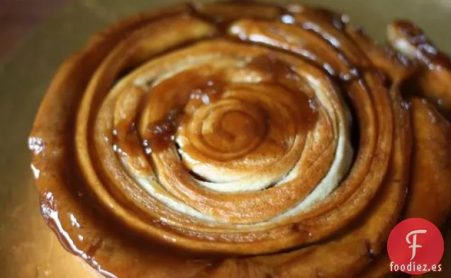 Pastel de Café en Espiral de Caramelo
