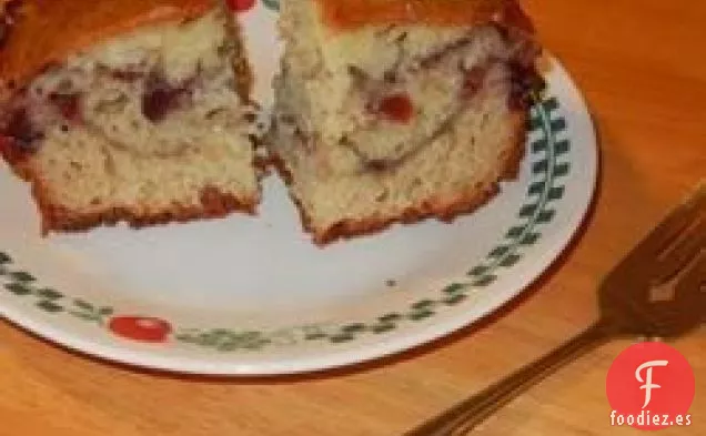 Tarta de Café con Remolino de Arándanos