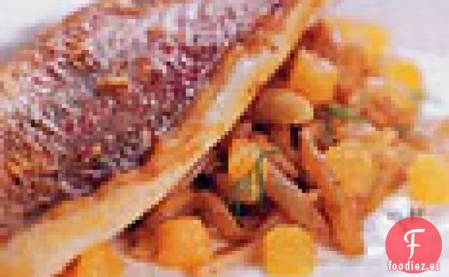 Filetes Salteados de Pargo Rojo con Hinojo y Naranja