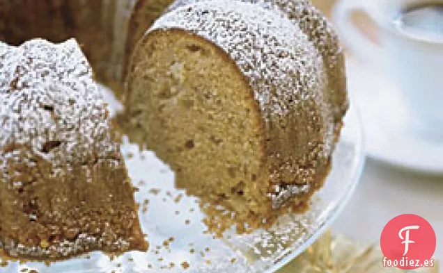 Pastel de Café con Streusel de manzana y jengibre