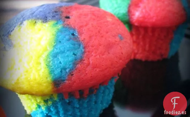 Cupcakes Brillantes de Arco Iris