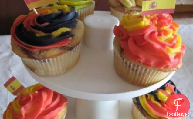 Cupcakes de Vainilla con Remolino de Nutella