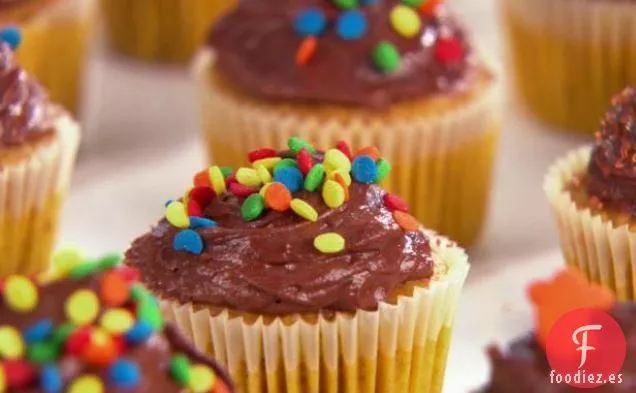 Mini Cupcakes de Calabaza con Glaseado de Chocolate