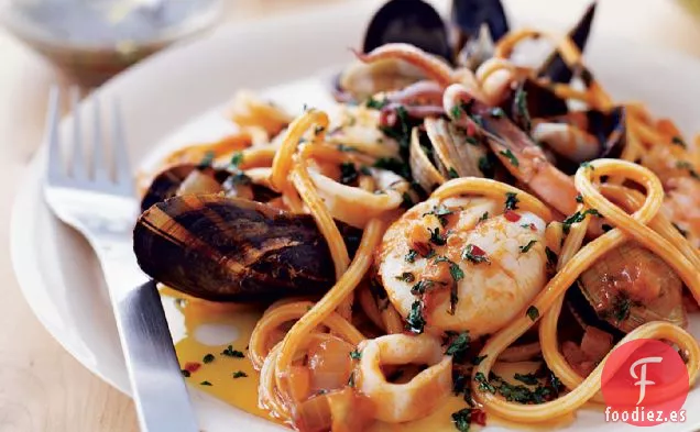 Pasta de Mariscos con Aceite Caliente Toscano
