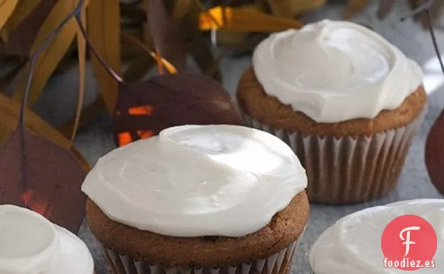 Cupcakes de Calabaza con Glaseado de Arce