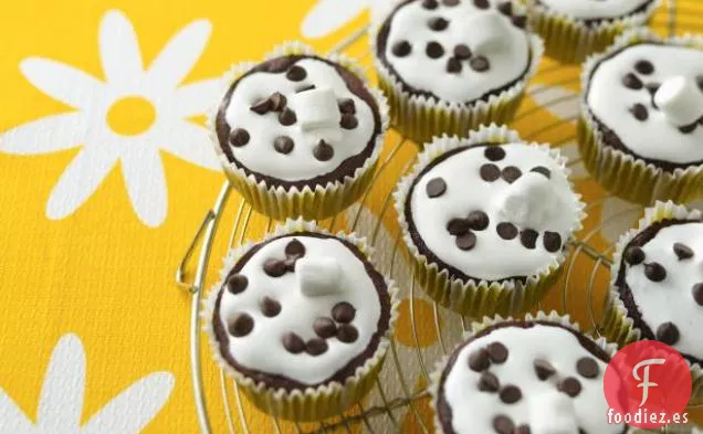 Cupcakes de Locura de Malvavisco de Chocolate