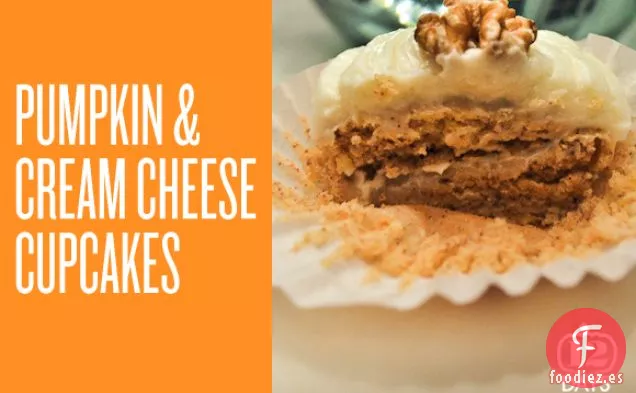 Cupcakes de Calabaza y Queso Crema
