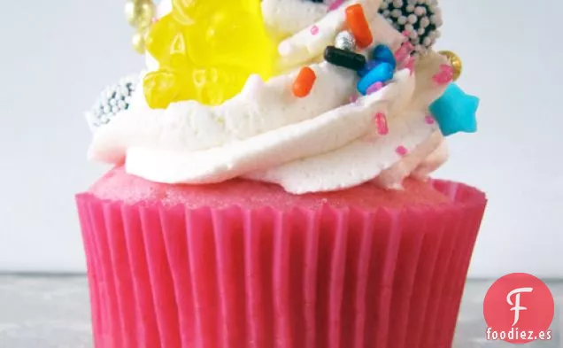 Cupcakes de Vainilla Rosa Eléctrico