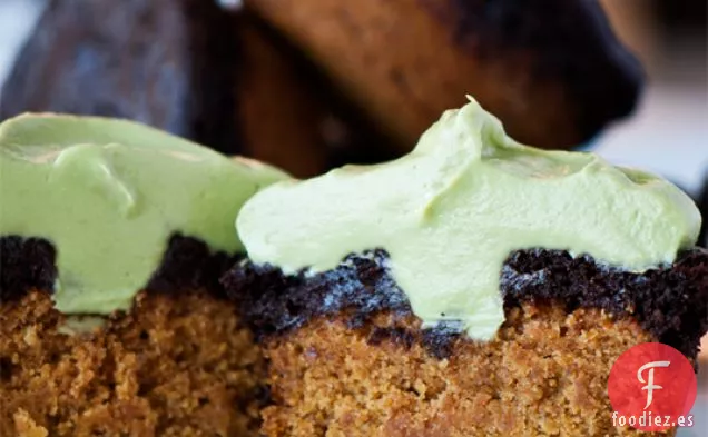 Cupcakes De Calabaza Brownie Con Glaseado De Plátano Y Aguacate (gluten-f