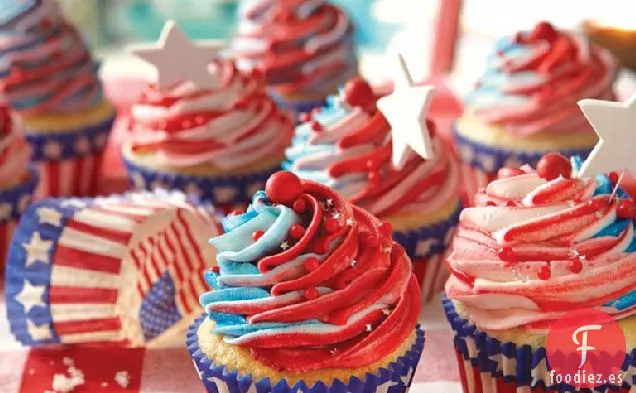 Cupcakes Rojos, Blancos y azules