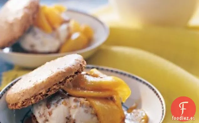 Caramelos De Nuez Con Helado De Miel y nuez