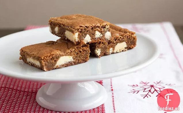 Blondies de Chocolate blanco y Pan de Jengibre