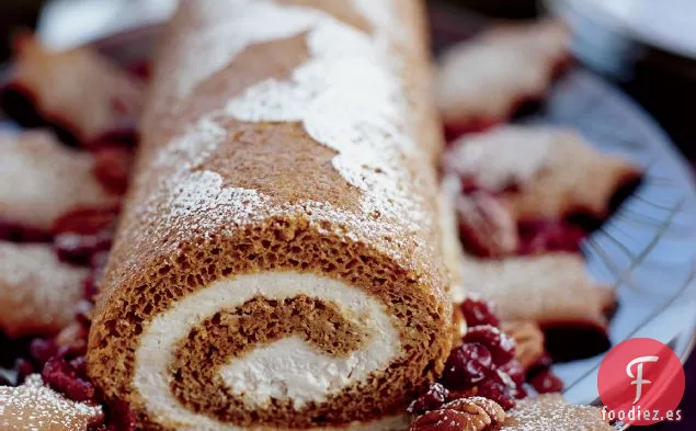 Rollo de Pan de Jengibre con Crema de Canela