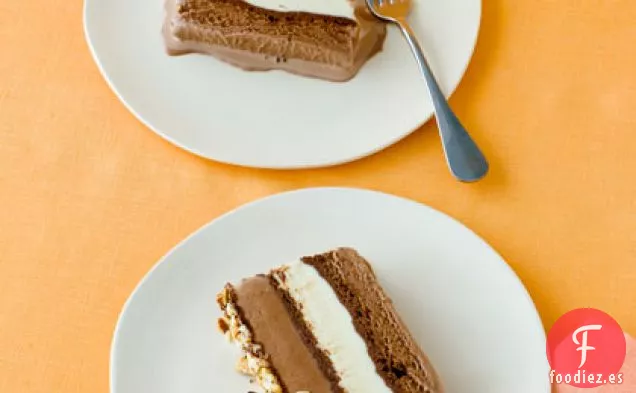 Pastel de Helado de Chocolate, Avellana y Vainilla