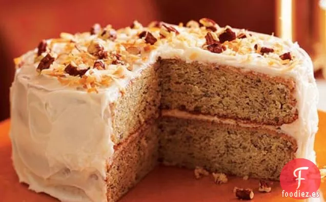 Pastel de Plátano con Glaseado de Queso Crema