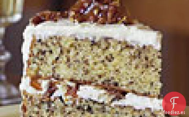 Pastel de Crema Agria con Nuez Quebradiza