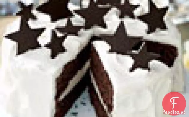Pastel de Capa de Trufa de Chocolate Blanco y Dulce de Chocolate