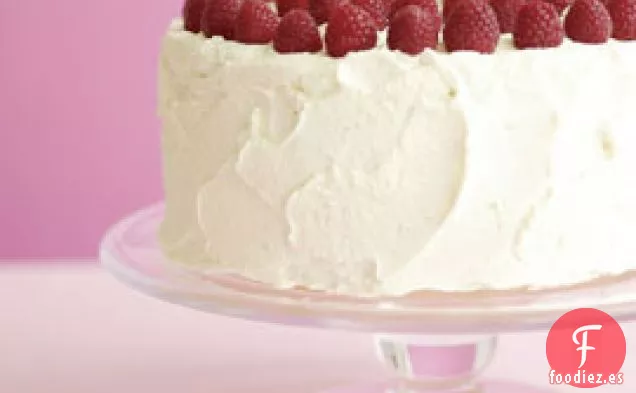 Pastel Clásico De Vainilla Con Glaseado De Mascarpone De Vainilla y R