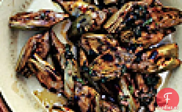 Alcachofas a la Parrilla con Salsa de Alcaparras y Menta