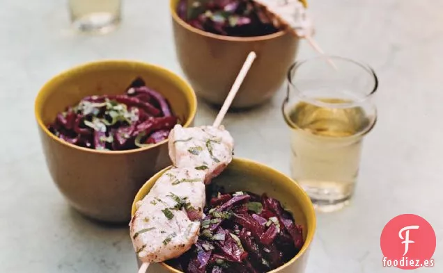 Brochetas de Pez Espada a La Parrilla