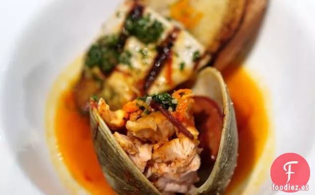 Cuello de Pez Espada Estofado Con Chorizo y Almejas