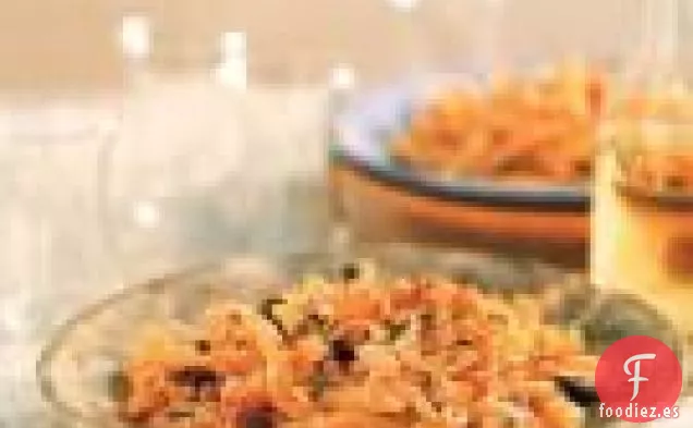 Penne Con Pez Espada, Tomates, Aceitunas Y Alcaparras