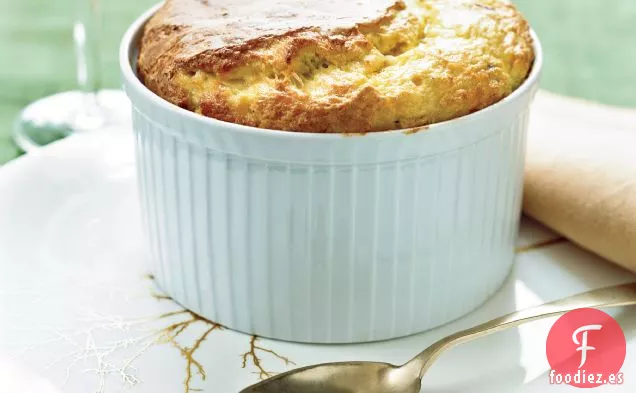 Soufflé de Maíz Fresco con Tocino y Comté