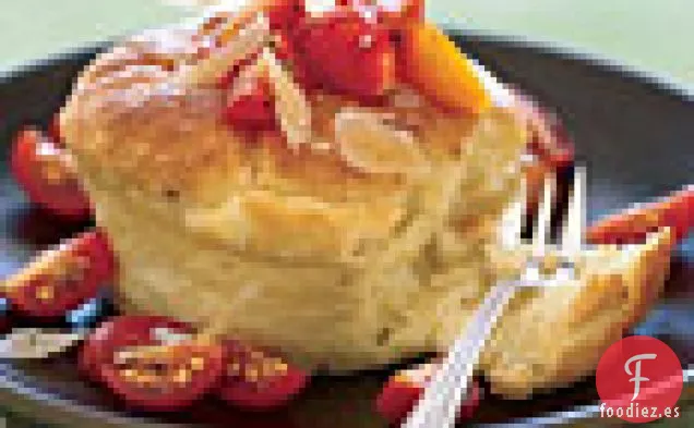 Soufles de Sémola Caídos con Tomates y Queso de Cabra