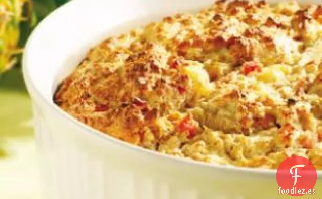 Soufflé de Pan de Piña y Jamón