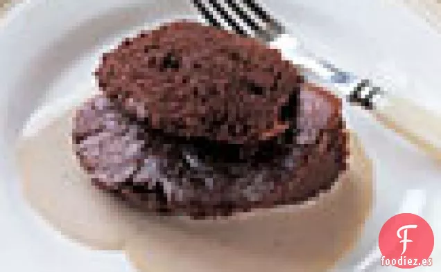 Soufflé de Chocolate Agridulce con Salsa de Natillas Earl Grey