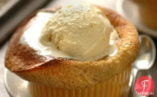 Soufflé De Té De Jazmín Con Helado De Hierba De Limón