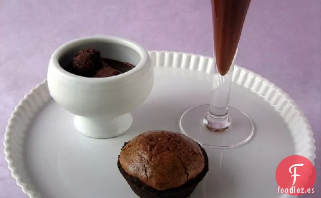 Tartas de Soufflé de Chocolate Tibias