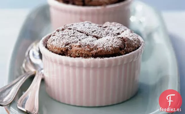 Tartas Individuales de Soufflé de Chocolate