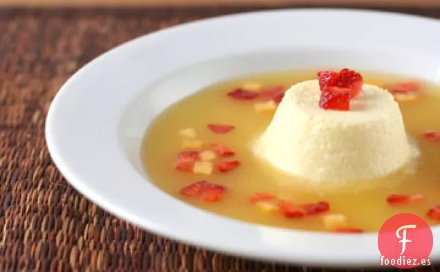 Soufflé Glacé De Maracuyá Con Sopa De Piña