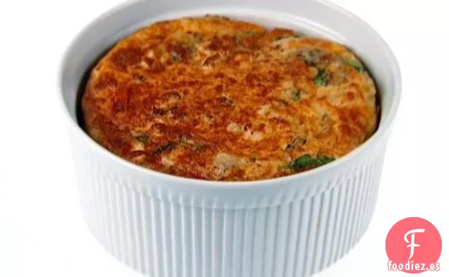 Soufflé de Pollo y Queso Cheddar - Mediterránea Recetas