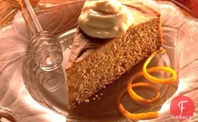 Pastel De Especias De Miel Con Crema De Naranja