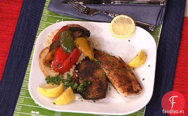 Tilapia Ennegrecida de AFC con Verduras a la Parrilla