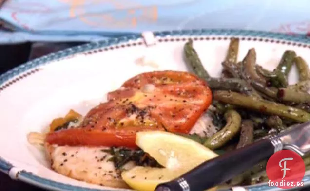 Tilapia al horno con Tomate y Albahaca